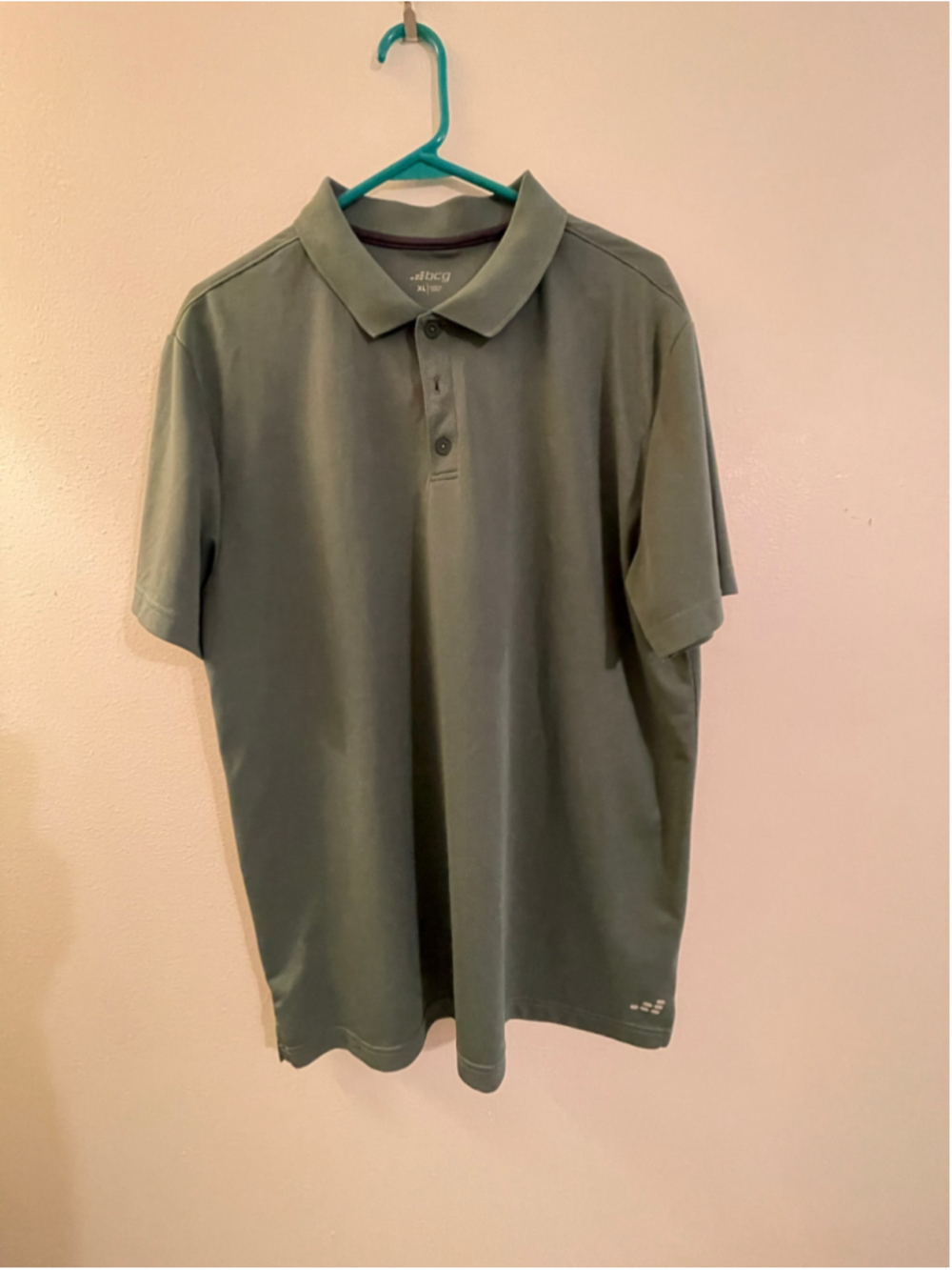 Men's BCG Polo Shirt XL Green Short Sleeve Athletic Performance Top